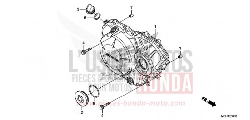 PANNEAU CARTER-MOTEUR D. (VFR1200X) VFR1200XC de 2012